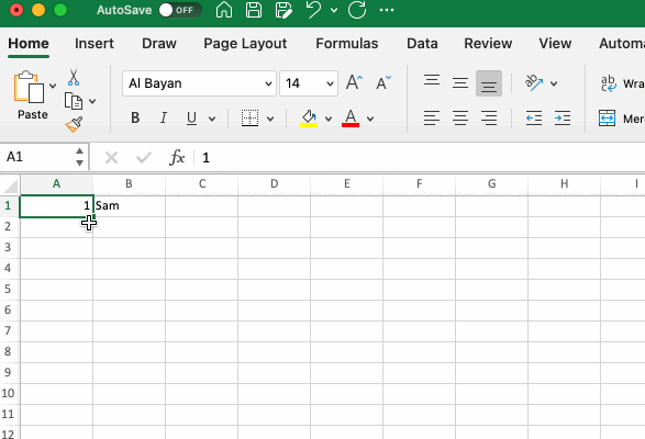 Auto Fill Same Value or String in Excel